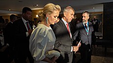 Andrej Babi� a jeho �ena Monika na summitu NATO v Anka�e