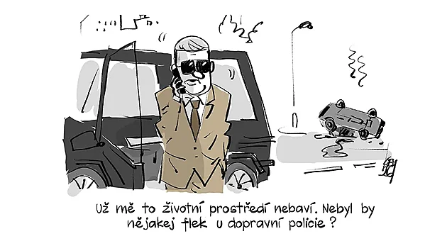 Vtip k nehod� Filipa Turka v Praze