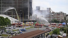 Ha�ení budovy �. 34 ve Zlín�