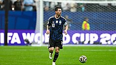 Lionel Messi p�i zápase Anglie vs. Argentina
