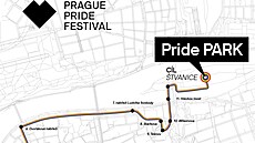 Trasa duhového pr�vodu, Prague Pride 2026