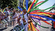 Duhový pr�vod na podporu práv LGBT+, kterým v sobotu 8.8.2026 vyvrcholil...