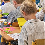 Nikola Hezuck� zdokumentovala prvn� �koln� den syna.