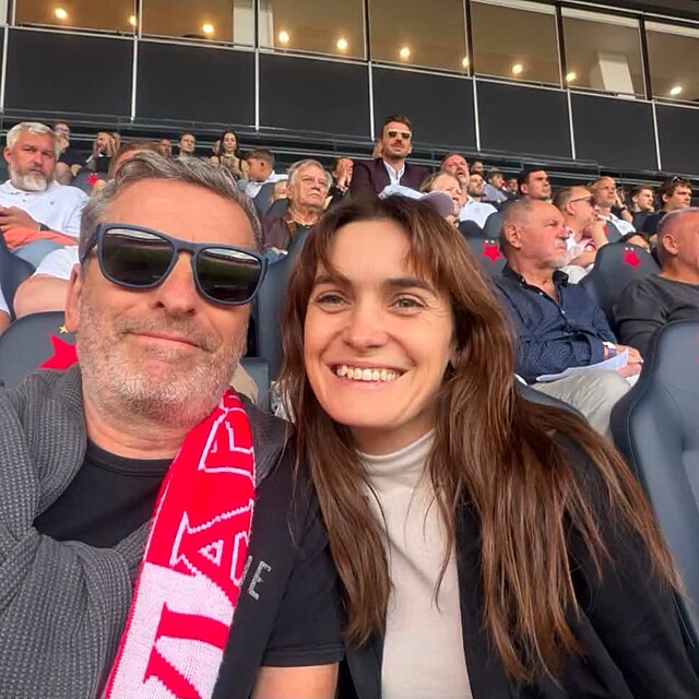 Sarah Hav��ov� a David Pracha� na fotbale