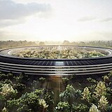 Apple Park - Cupertin. Ilustra�n� foto ze Silicon Valley.