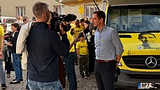 Jan Grolich na p�edvolební kampani