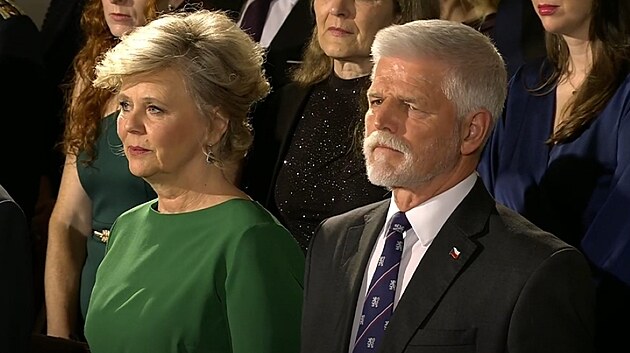 Photo: Expres.cz Andrej Babiš attends Prague Castle ceremony with wife Monika