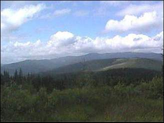 Pohled na Krkonoe z vrcholu alého