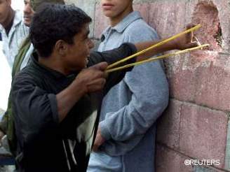 Palestinský chlapec útoí