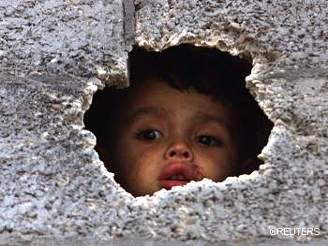Palestinské dít z uprchlického tábora Chán Júnis