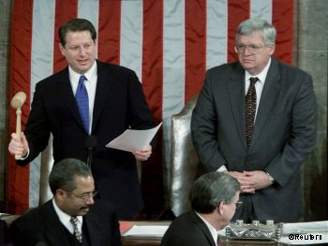 Al Gore koní zasedání Kongresu 