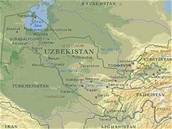 mapa Uzbekistánu