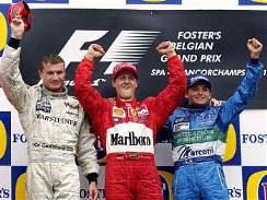 Historicky naposled se jezdec stje Benetton postavil na stupn vtz v roce 2001 pi Velk cen Belgie. Byl jm vpravo stojc Giancarlo Fisichella.