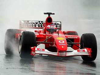 Barrichello na mokré trati