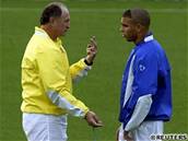 Porada dvou hlavních - brazilský kou� Scolari a Ronaldo