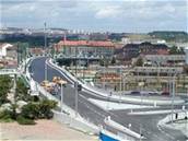 Nový most pes Hlavní nádraí v Plzni 