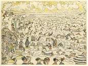 James Ensor: Pláe v Ostende (1899)