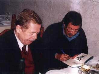 Václav Havel a Günter Grass - Spolená veee Václava Havla se spisovatelem...