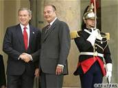 George Bush a Jacques Chirac