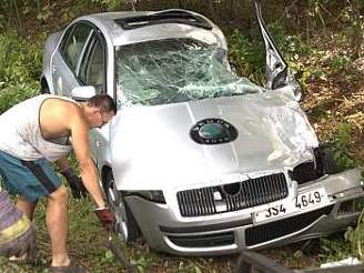 Auto Ivana Hlinky po tragické nehod