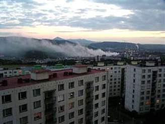 Sídlit Dobetice v Ústí nad Labem po úniku oxidu sírového