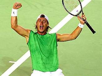 Lleyton Hewitt se raduje z postupu