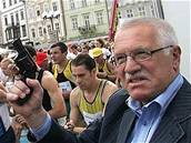 Václav Klaus se chystá odstartovat maraton