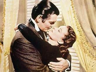 Clark Gable a Vivien Leighová ve filmu Jih proti severu (Gone With The Wind) z