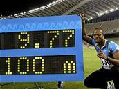 Asafa Powell zabhl svtový rekord na 100 metr