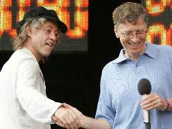Live 8 - Bob Geldof a Bill Gates
