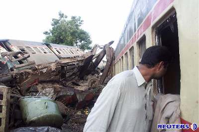 Sráka vlak na jihu Pákistánu