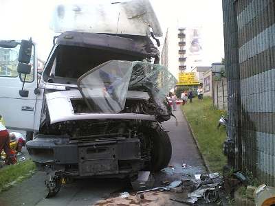 Nehoda kamionu v Plzni