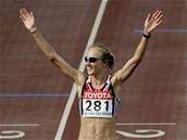 Paula Radcliffová, vítězka maratonu na mistrovství světa v Helsinkách