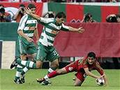 Lokomotiv Moskva - Rapid Víde�: Samedov (vpravo) a Kincl