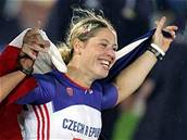 Vra Cechlová - Pospíilová se raduje z bronzu