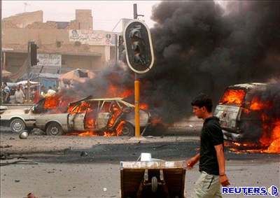 Výbuch aut v Bagdádu