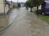 Vylitá �eka v Trhových Svinech