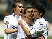 Radost libereckých fotbalist�: �inglár, Papou�ek, Hodúr