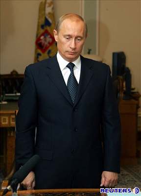 Prezident Putin drí minutu ticha za beslanské obti