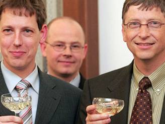 Stanislav Gross a Bill Gates - 2005