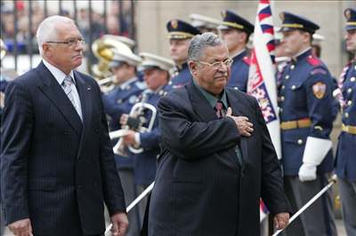 eský prezident Klaus s iráckým prezidentem Talabáním