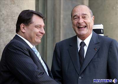 Jií Paroubek a Jacques Chirac