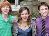 Hrdinové filmu Harry Potter a Ohnivý pohár - Rupert Grint, Emma Watson a Daniel...