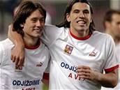 Tomá� Rosický a Milan Baro�
