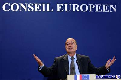 Jacques Chirac na summitu EU