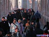 Stávka v newyorské doprav - Brooklyn Bridge
