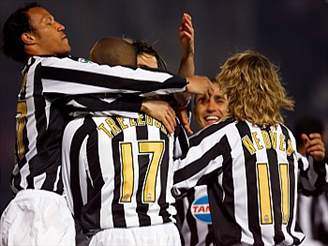 Livorno - Juventus: oslava gólu Trezegueta