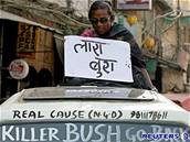 Návtva prezidenta Bushe vyvolala v Indii vlnu protest