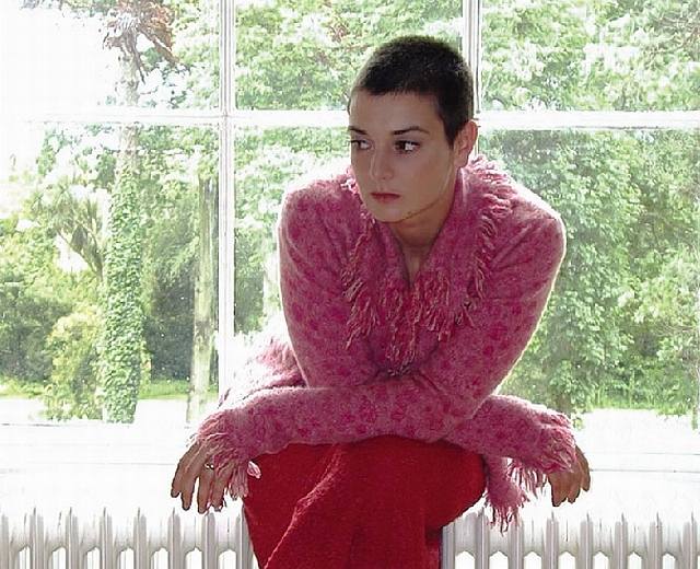 Irská zpvaka Sinéad O'Connor vystoupila 2. ervence v Praze na tiskové konferenci ped svým koncertem 3. ervence na zámku Sychrov