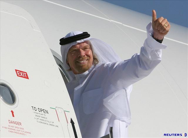 Letadlo Virgin v Dubaji